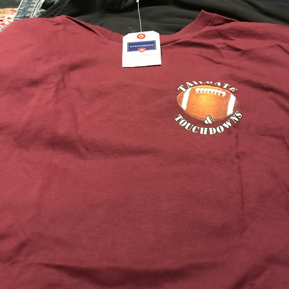 Saddlebred XL maroon T-Shirt Football Themed